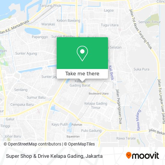 Super Shop And Drive Kelapa Gading. How to get to Super Shop & Drive Kelapa Gading in Jakarta Utara