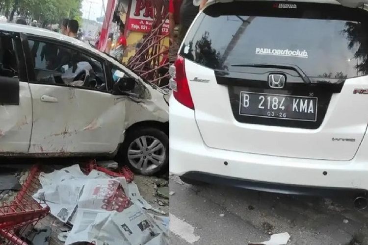 Mobil Honda Jazz Putih. Kecelakaan Maut di Duren Sawit, Sopir Honda Jazz Putih Tewas di