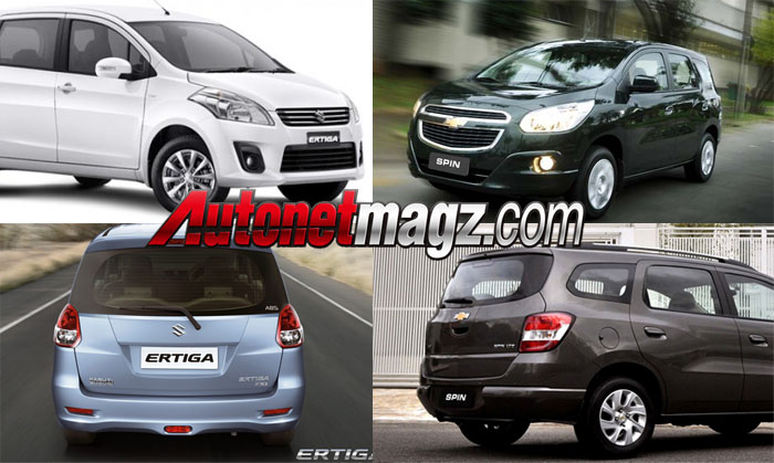 Chevrolet Spin Vs Avanza. Komparasi Suzuki Ertiga vs Chevrolet Spin