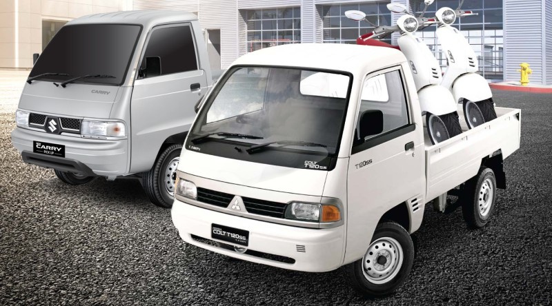 Mitsubishi T120ss Pick Up Vs Suzuki Carry Pick Up. Pertarungan Abadi, Suzuki Carry Futura Vs Mitsubishi Colt T120SS