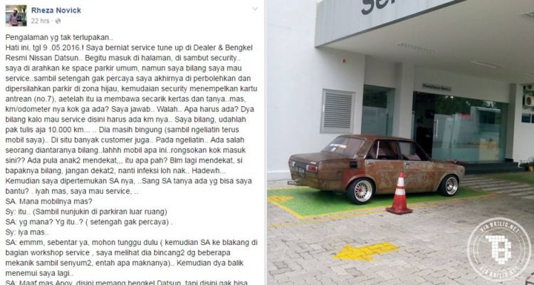 Cowok Keren Bawa Mobil. Bawa mobil tua, pria ini ditolak servis di bengkel resmi