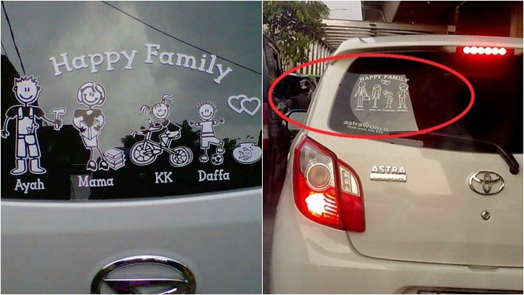 Gambar Stiker Keluarga Di Mobil. Jangan Lagi Menempel Stiker Keluarga di Kaca Belakang Mobil, 5