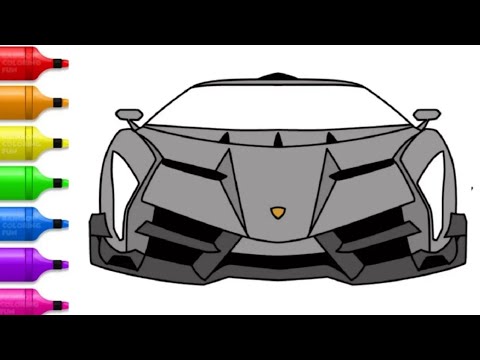 Cara Menggambar Lamborghini. Cara Menggambar Mobil Lamborghini Veneno