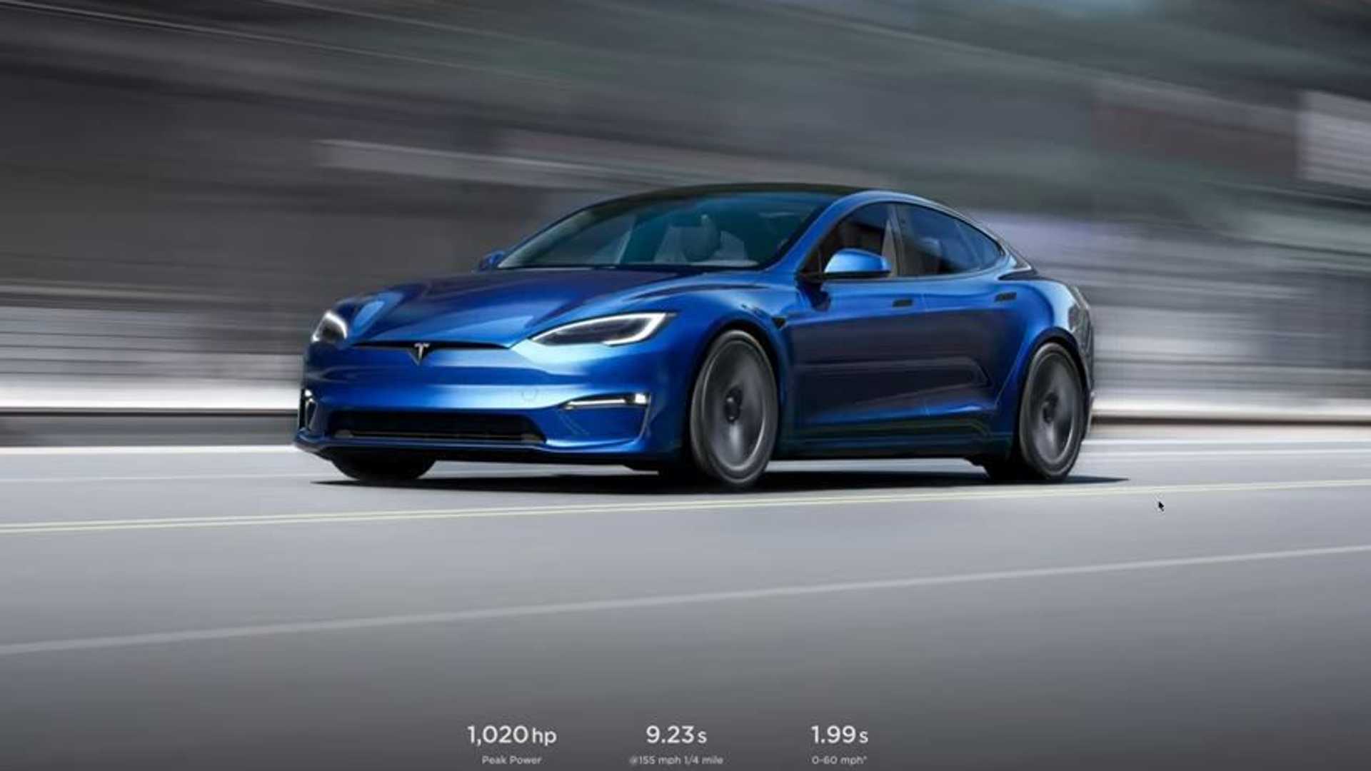 Mobil Tesla Model S. Akselerasi 60-120 MPH 3,84 Detik, Tesla Model S Plaid Menggila