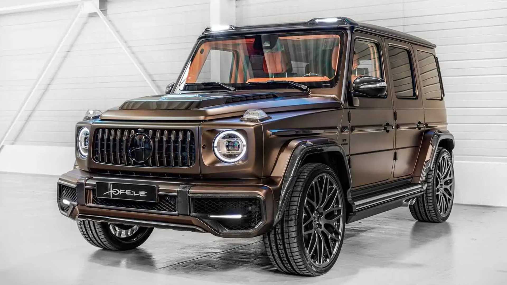 Modifikasi Mobil Warna Coklat. Warna Kontras Mercedes AMG G63, Coklat-Oranye Berpadu