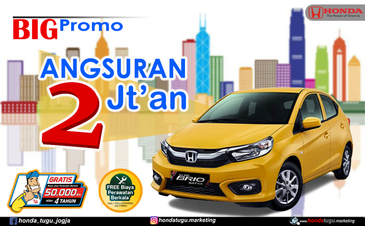 Harga Mobil Honda Brio Jogja. Kredit Honda Brio Angsuran 2 Juta- Honda Tugu Jogja