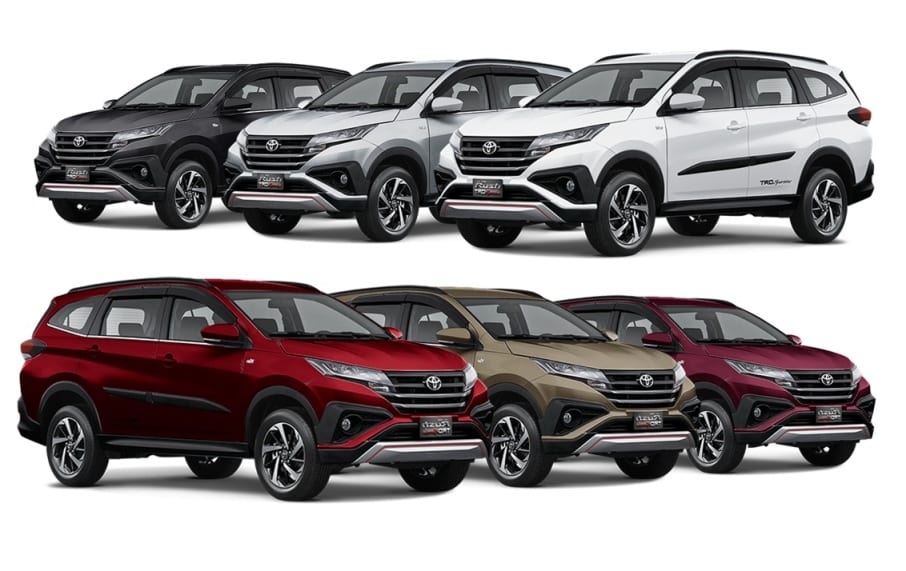 Varian Warna Toyota Rush 2021. 6 Pilihan Warna Toyota All New Rush, Tidak Ada Warna Abu-abu