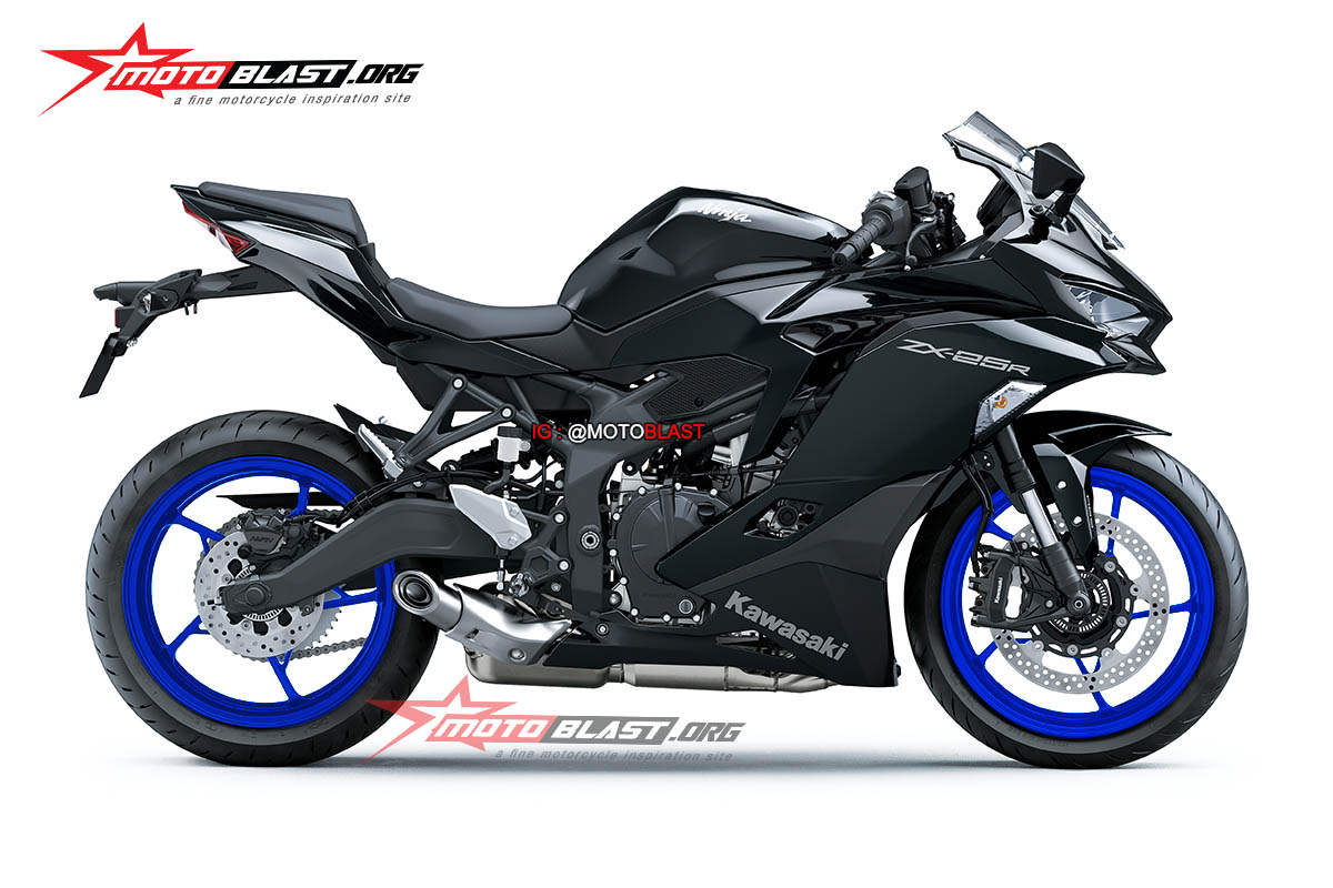 Warna Velg Biru Metalik. 8 Inspirasi warna velg yang cocok untuk Ninja ZX-25R black standar