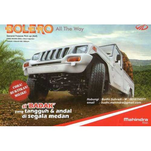 Harga Mahindra Bolero Pick Up 4x4. Jual MAHINDRA