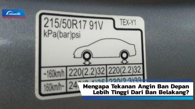 Tekanan Angin Ban Yaris. Ini Sebabnya Tekanan Angin Ban Depan Lebih Tinggi dari Belakang