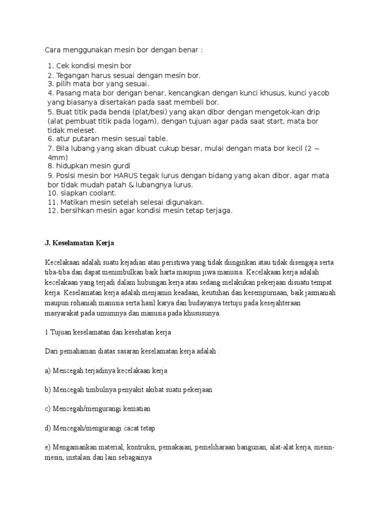 Jelaskan Cara Menggunakan Bench Drill. Cara Menggunakan Mesin Bor Dengan Benar