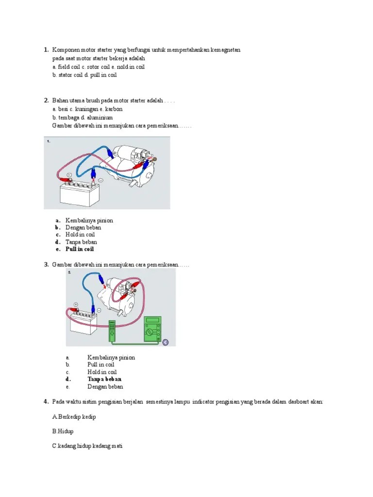 Bahan Utama Brush Pada Motor Starter Adalah. Memperbaiki Sistim Starter Dan Pengisian