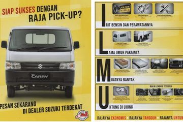 Brosur Suzuki Carry Pick Up. Brosur Suzuki New Carry Bertebaran, Fitur dan Mesinnya Mirip