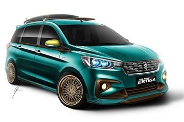 Modifikasi Mobil Suzuki Ertiga. Keren, Suzuki Ertiga Tampil Retro Karena Warna Dan Pelek Yang