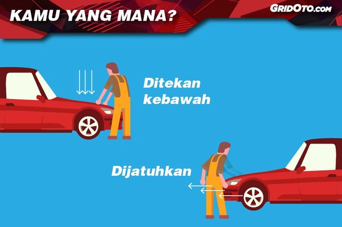 Penutup Kap Mesin Mobil. Sebaiknya Menutup Kap Mesin Mobil Dengan Cara Dijatuhkan Atau