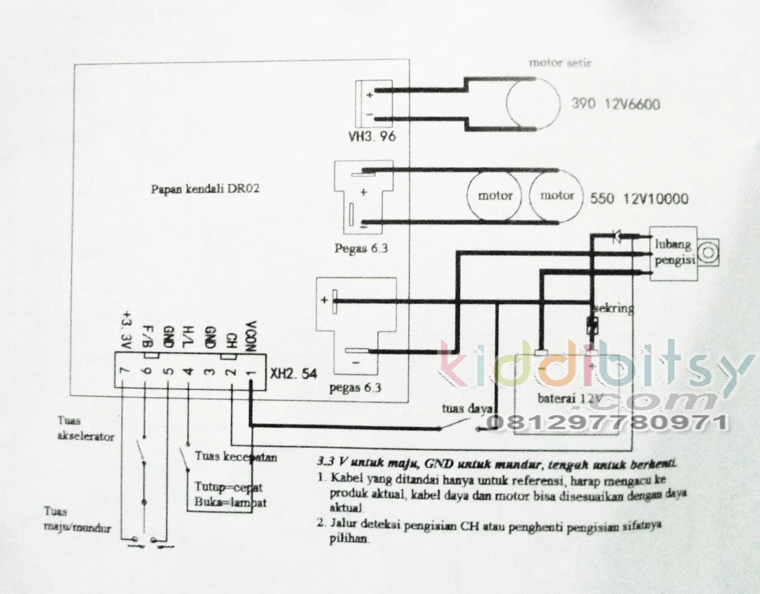 Kelistrikan Rangkaian Kabel Mobil Mainan Aki. skema diagram mobil aki mainan anak ⋆ KIDDIBITSY.COM