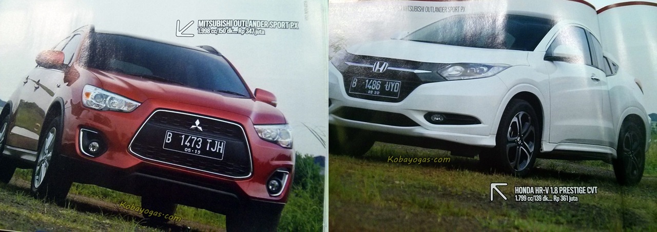 Outlander Sport Vs Hrv. Komparasi Honda HR-V 1.8 versus Mitsubishi Outlander Sport PX