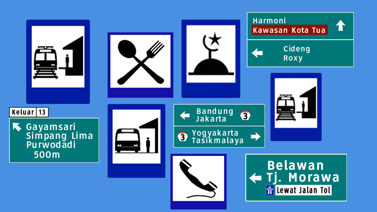 Rambu Petunjuk Arah Dan Artinya. Panduan Mengenal Rambu Lalu Lintas Petunjuk