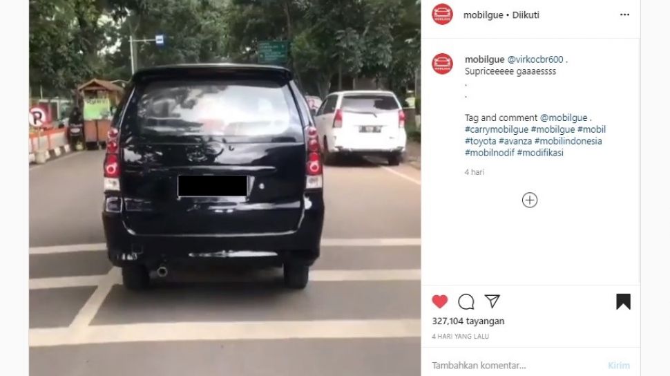 Mobil Avanza Tampak Belakang. Dari Belakang Seperti Toyota Avanza, Tampak Depannya Bikin