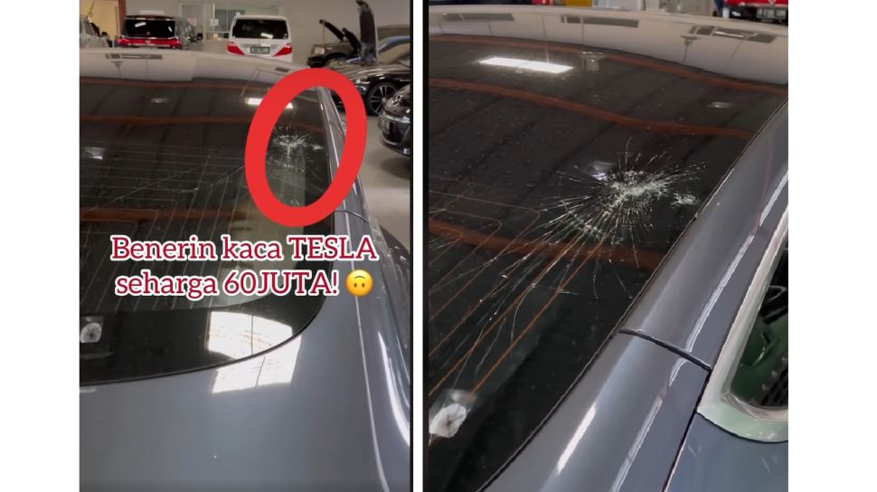 Biaya Ganti Kaca Mobil. Curhat Pemilik Mobil Tesla Syok ketika Tahu Biaya Ganti Kaca yang