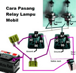 Skema Pasang Relay Lampu Mobil. [MUDAH] Cara Memasang Relay lampu Motor Dan Mobil “AMAN