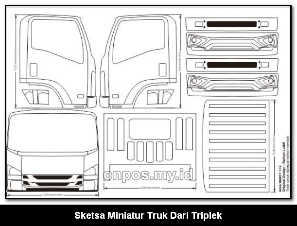 Pola Truk Dari Kardus. √ 4 Sketsa Miniatur Truk Dari Triplek: Gambar Pola