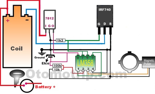 Skema Rangkaian Cdi Mobil. Rangkaian Pengapian Transistor Menggunakan FET IRF740