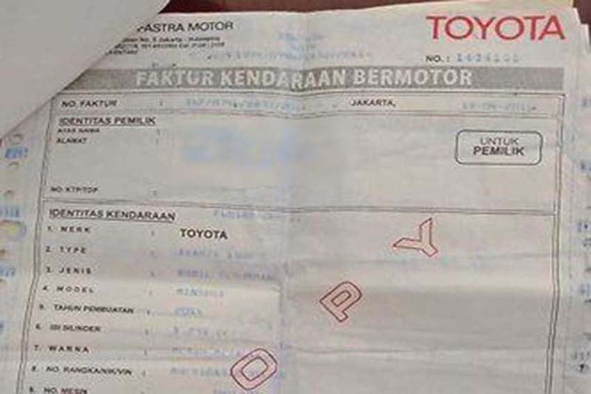 Faktur Jual Beli Mobil. Ini Fungsi dan Manfaat Faktur Kendaraan Bermotor, Simpan dengan