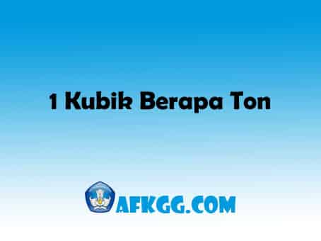 1 Kubik Berapa Ton Pasir. 1 Kubik Berapa Ton