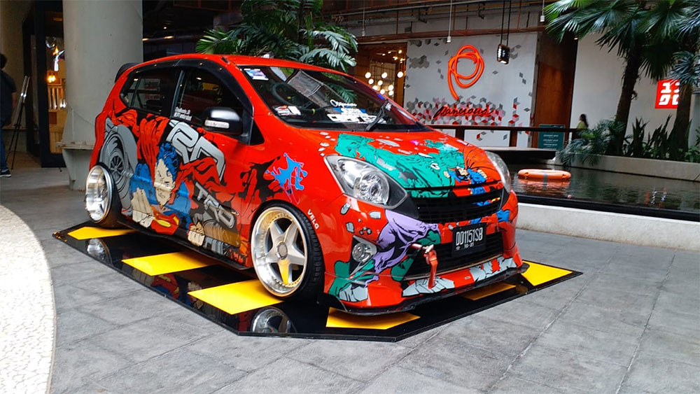 Modifikasi Mobil Toyota Agya. Adu Modifikasi Mobil Toyota Agya di Gelar di NIPAH Mall Makassar