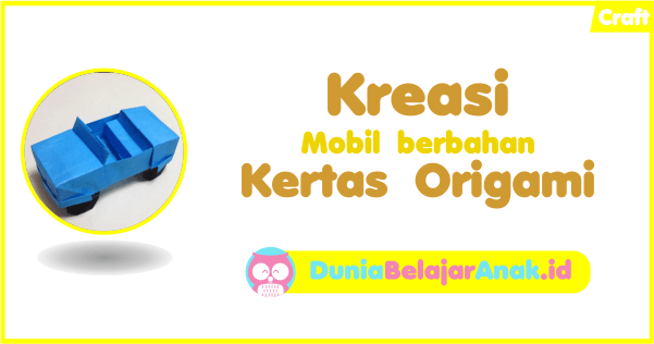 Miniatur Mobil Dari Kertas. Kreasi Mobil Berbahan Kertas Origami