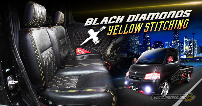 Plafon Audio Grand Max Pick Up. Black Diamonds x Yellow Stitching