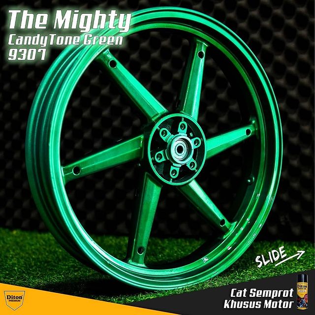 Velg Warna Silver Doff. Bikin Velg Makin Kece dengan Warna Candy Tone Green dari Diton