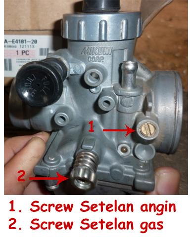 Efek Setelan Angin Karburator Terlalu Kecil. Cara Setting Angin Karburator yang Baik dan Benar